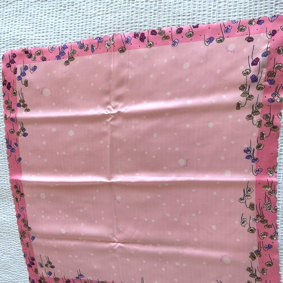 Silk pink scarf carré Nina Ricci - Picture 6 of 9